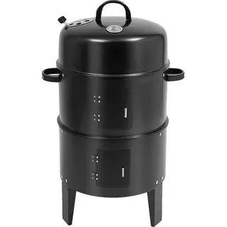 Tragbarer Räuchergrill, Multifunktionales Kochen, Abnehmbares Design, schwarz