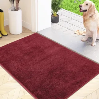 FCSDETAIL Schmutzfangmatte Innen 60 x 90 cm, rutschfeste Maschinenwaschbare Fußmatte, Sauberlaufmatte, Eingangstürmatte mit Wasserabsorbierenden, Fussmatte für Hund, Eingang, Haustür & Flur