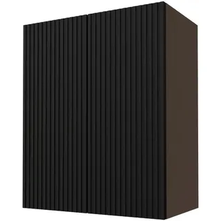 Feldmann-Wohnen Küchenhängeschrank Lamello W3/60 Schwarz Matt / Lava 60 / 32,5 / 72cm , Holz , Rechteckig , 60x72x32.5 cm , Küchen, Küchenmöbel, Küchenschränke, Küchenoberschränke