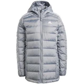 Adidas Essentials 3-Streifen Light Hooded Daunenparka Grey L