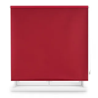 INTERBLIND | Verdunkelungsrollo, glatt, Premium, Größe 120 x 175 cm Breite x 175 cm Höhe, Verdunkelungsrollo, Stoffmaß 117 x 170 cm, Burgunderrot, Wärmedämmung von Licht, Kälte und Wärme