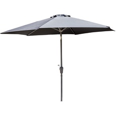 Bild Leeds Umbrella - 3m - Grey Alu/Grey Fabric