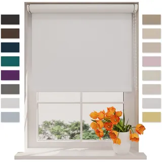 DTCH® Verdunkelungsrollo, weiß, 230 x 190 cm | Für Fenster, 100% verdunkelnd, Wand- oder Deckenmontage, Klemmfix separat erhältlich, Breiten bis 240 cm, kindersicher