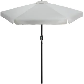 Bestlivings Gartenschirm ⌀ 300 cm Aluminium mit Kurbel, großer Sonnenschirm für Garten und Terrasse, Bespannung aus 100% Polyester wetterresistent - Creme