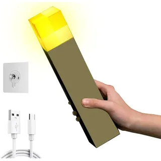 HLMNAKE 28cm LED Fackel Wall Lampe, Goldgelb 1-Farben & USB wiederaufladbar für Nachttischlampe, Kinderzimmer Wohnzimmer Arbeitszimmer
