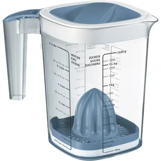 Rotho Back-Messbecher Loft 1,5 l Transparent Horizontblau