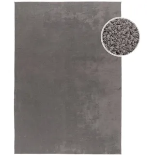 Carpet City "CALMA 200", grau, B:80cm H:14mm L:280cm, Obermaterial: 100, Waschbar, Anti-Rutsch, ideal für Wohnzimmer, Schlafzimmer