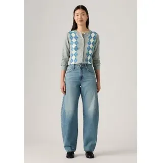 Levi's für Damen. 0039A-0002 Baggy Dad Barrel Jeans blau (26/32), Lässig, Baumwolle, Denim