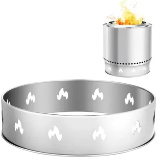 Outdoor Feuerschale Standfuß Zubehör - Edelstahl 408x99mm - Robuste Feuerstelle Komponenten für den Außenbereich