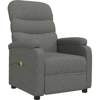 vidaXL Massagesessel Dunkelgrau Stoff - Grau