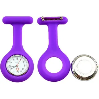 Nurse Watch Schwesternuhr Silikon  Krankenschwesternuhr Pulsuhr Kitteluhr Pflege Violett #8