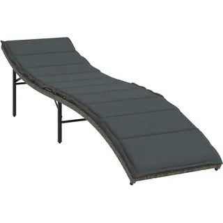 vidaXL Sonnenliege 199 x 55 x 50 cm Grau