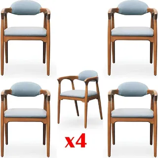 Esszimmer Garnitur 4x Stuhl Set Stühle Lehn Garnitur Essgruppe Möbel Gruppe