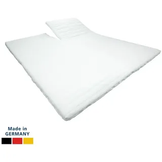 AM Qualitätsmatratzen Split Topper Komfortschaum 200 x 200 cm Weiß