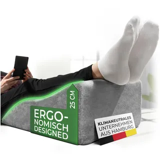 Ergonomisches Venenkissen zum Beine hochlagern - Beinauflage zum Beine hochlegen - Beinhochlagerungskissen - Keilkissen Stützkissen für Beine & Knie ideal als Lymphkissen und Venenkeil für beide Beine