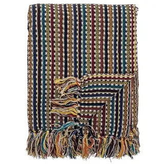 Bloomingville - Lazzario Plaid - Cotton - 160x130 cm - Blue