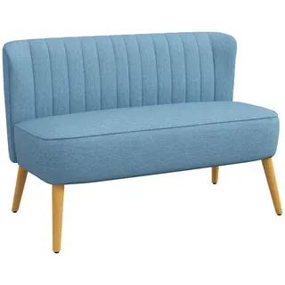 Homcom Sofa 2-Sitzer Stoffsofa Couch Polstersofa Loungesofa breit Hellgrün