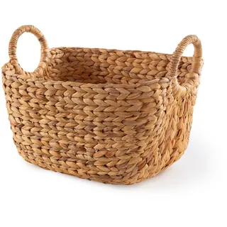 Compactor - Aufbewahrungskorb aus Wasserhyazinthe, Größe L, 46 x 27 x 27,5 cm, natur, rechteckig für Regale und Schränke