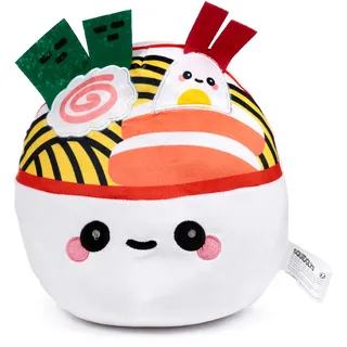 Puckator Superweiches Plüschkissen – Nori die Schale von Ramen Kawaii – Foodiemals Squidglys