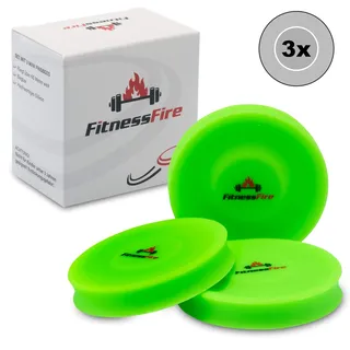 FitnessFire 3er Set Mini Frisbee - Die kleine Frisbee fliegt über 60 Meter weit - Die Neue Trendsportart - Alternative zur gewöhnlichen Frisbeescheibe – Schwimmt im Wasser (Grün)