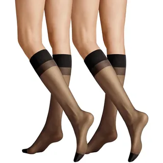 Hudson Kniestrümpfe Simply 20 To Go 2-Pack Schwarz Einheitsgröße