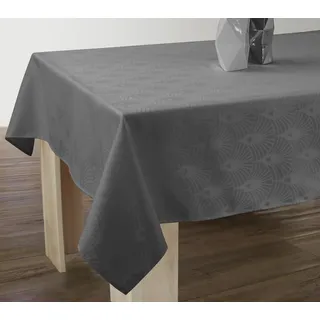 Le linge de Jules Tischdecke Damast 150 x 240 cm Anthrazit