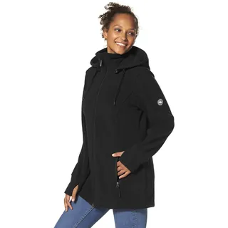 Fleecejacke POLARINO, Damen, Gr. 58, schwarz, Fleece, Obermaterial: 100% Polyester, unifarben, hüftbedeckend, mit Daumenlöchern, Jacken Fleecejacke, für kalte Tage, aus Fleece, sportlicher Stil, atmungsaktiv, Topseller