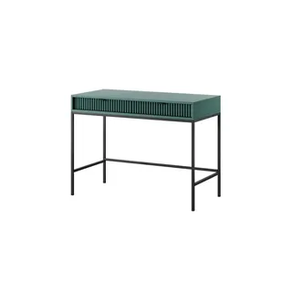 Selsey Vellore / Schminktisch mit Schublade, Grün mit schwarzem Gestell, 104 cm - Grün