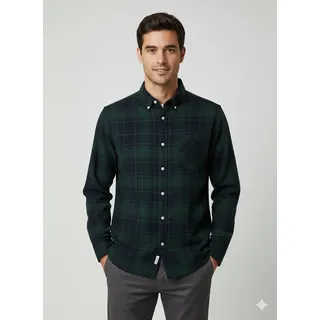 SELECTED HOMME Langarmhemd »SLHREGNOAH BRUSHED LS SHIRT D«, grün