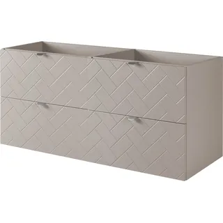 Badezimmerschrank, Kaschmir mit silberner Griff, 120 x 57 x 46 cm