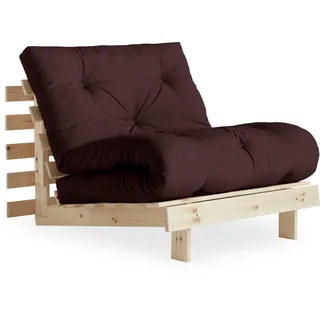 Karup Design Daybett »Daybett Roots Schlafsofa – Gästebett & Sofa aus FSC®-Kiefer« Inkl. Futonmatratze, in mehreren Größen & Farben erhältlich, braun,
