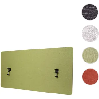 Akustik-Tischtrennwand HWC-G75, Büro-Sichtschutz Schreibtisch Pinnwand, doppelwandig Stoff/Textil ~