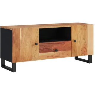 vidaXL TV-Schrank 105x33,5x46 cm Massivholz Akazie & Holzwerkstoff - Braun