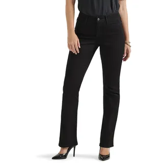 Lee Damen Flex Motion Regular Fit Bootcut Jeans, schwarz, 40