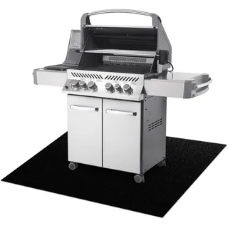 RugsX Grillschutzmatte 150 x 200 cm Kunststoff Schwarz