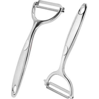 Zwei-teiliger Schneidbrett, premium rostfreier Stahl, Upgrade mit antislip-ergonomischen Griffen, ultra-scharfes robustes Blatt, multifunktionales Küchen-, Obst- und Gemüseschneidbrett