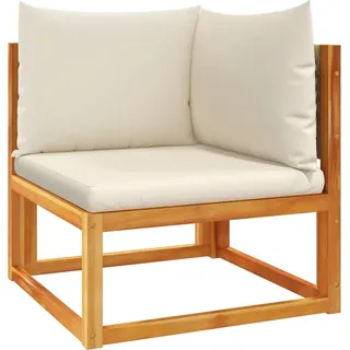 vidaXL Gartensofa-Ecke mit Kissen Holz Akazie & Rattan - Braun
