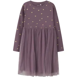 NAME IT Mädchen Nmfnadja Dress Noos Kleid, Arctic Dusk, 92 EU