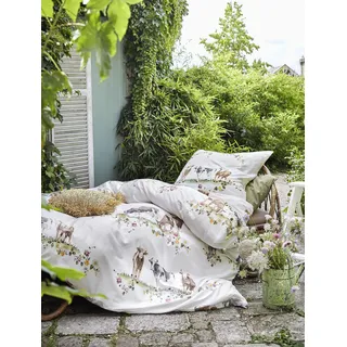 Bettwäsche IRISETTE "Wave 8520", grün, B/L: 135cm x 200cm, 1 Stk., 1 Stk., Mako-Satin, B/L: 80cm x 80cm, 2, Mako-Satin, Obermaterial: 100% Baumwolle, Bettwäsche, Bettwäsche, anschmiegsam und atmungsaktiv, Ganzjahresqualität