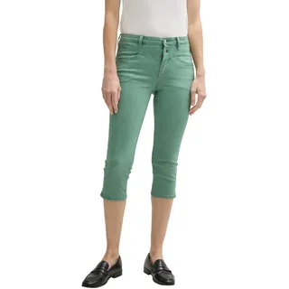 TOM TAILOR Damen 1046008 Kate Slim Capri Jeans, 13010-Faded Green, 26