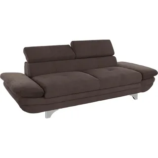 Cotta Big-Sofa Polyester 3-Sitzer Braun