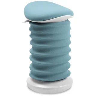 TOPSTAR Sitness 4D AGR-Zertifiziert Dynamischer Sitzhocker papyrusweiss blau - ergonomischer Bürohocker - höhenverstellbar - stärkt den Rücken - entlastet die Bandscheiben