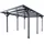 Einzel-Carport 5,05 x 3,03 m Dunkelgrau inkl. Regenrinne