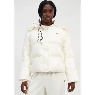 Ellesse Steppjacke "SCHWIMMBAD PADDED JACKET" mit Kapuze wärmende Steppjacke aus Polyester, mit Reißverschluss und Druckknöpfen, sanftes weiß