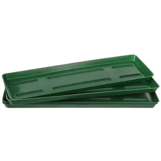 Home Garden Ornaments Untersetzer 5er Set für Pflanzkasten und Balkonkasten – länglicher Kunststoff-Unterteller für Blumenkasten und Übertopf, Wetterfest, Ideal für Balkon und Terrasse (46 cm, Grün)