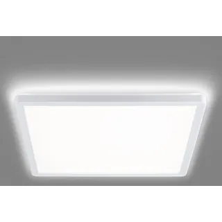 Navaris LED Deckenleuchte mit Hintergrundbeleuchtung - dimmbar - 18 Watt - 29,3 x 29,3 x 2,8cm - 4000K - LED Deckenlampe Panel ultra flach quadratisch