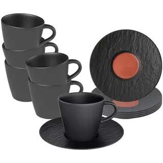 Villeroy & Boch Espressotasse mit Untertasse 0,06 l Schwarz 6 St.