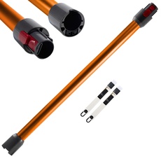 Teleskoprohr für Dyson, Verlängerungsrohr Rohr Kompatibel für Dyson V7 V8 V10 V11 V15 Besensauger, Länge 73 cm Stangenverlängerung für Dyson mit Zwei Kleinen Bürsten, Orange