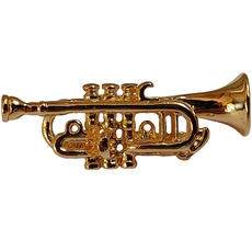 GEWA 980036 Unisex-Brosche Anstecknadel Trompete, goldfarbig