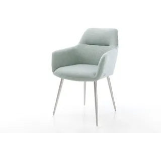 Esszimmerstuhl Pejo-Flex Stripes Mint 4-Fuß konisch Edelstahl Taschenfederkern